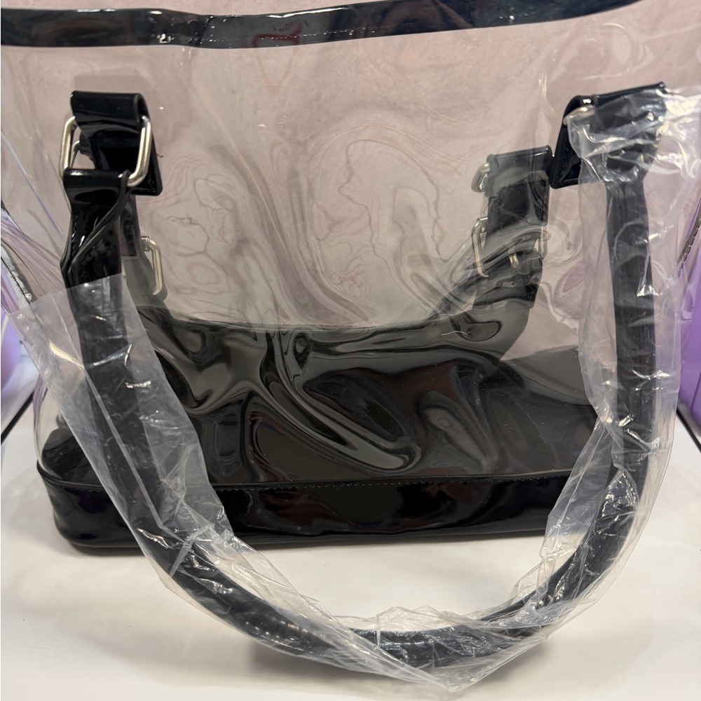 💜3/$15 Paparazzi Black and Clear Tote Bag - Picture 4 of 4
